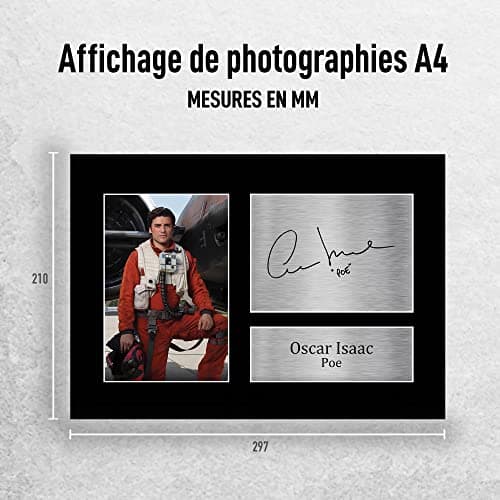 HWC Trading A4 Oscar Isaac Star Wars Poe Cadeaux Imprimé Signé Autographe Photo pour les fans de cinéma - A4