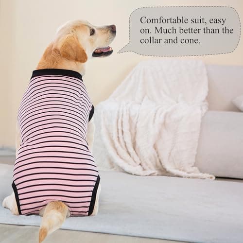Cyponpy Body Chien Post Operatoire Femelle Male Combinaison de Recuperation Chien Pyjama Post Operatoire Chien Castration Body pour Chien Anti Lechage Après Stérilisation Alternative Collerette Chien