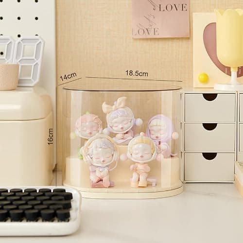 Vitrine de rangement transparente pour poupées, jouets, boîte de rangement pour figurines d'action/jouets/objets de collection (ladre), Q4268