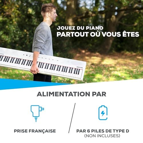 ALESIS RECITAL piano numérique 88 touches semi-lestées avec enceinte intégrées et cours gratuits