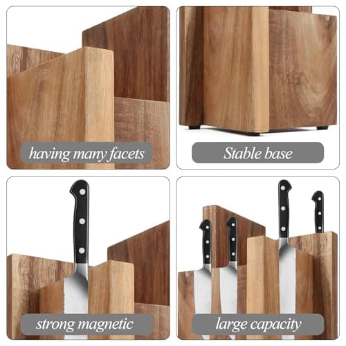 Uniharpa Home Kitchen, supports magnétiques pour porte-couteaux avec aimants renforcés puissants et pieds antidérapants, porte-couteau de rangement multifonctionnel.
