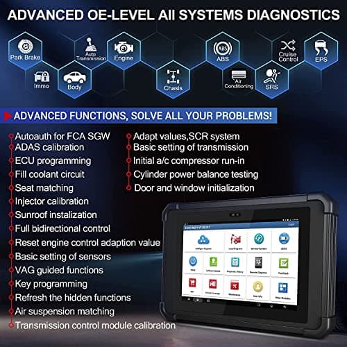 Launch X431 Pad V J2534 Outil de reprogrammation, Programmation et Codage en Ligne du calculateur, systèmes complets, Carte topologique, Test Actif, Plus de 60 Services, CANFD/DOIP,Mise à Jour 2 Ans