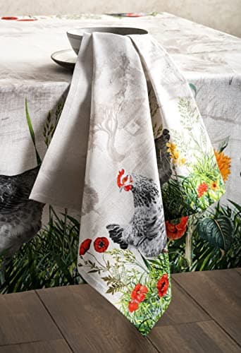 Maison d' Hermine Basse Cour Lot de 4 Serviettes Douces et douillettes 100% Coton Parfait pour Les dîners de Famille, Les Mariages, Les Cocktails, la Cuisine, Le Printemps/été (45cm x 45cm)