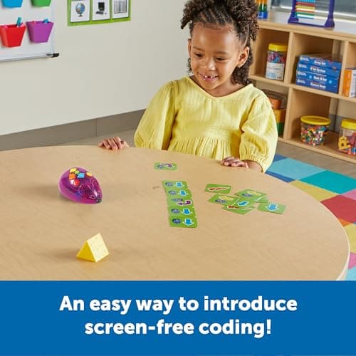 Learning Resources Code & Go Souris Rechargeable, Jouets Mixte, Robot programmable interactif sans écran, dès 4 Ans, LER2873, Multi