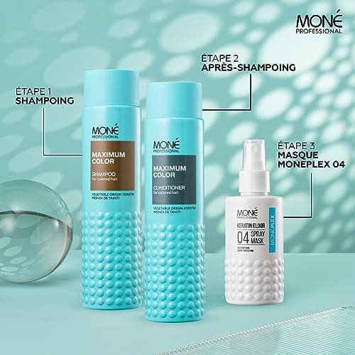 MONÉ Professional Après-Shampoing Cheveux Colorés, Kératine, 300 ml