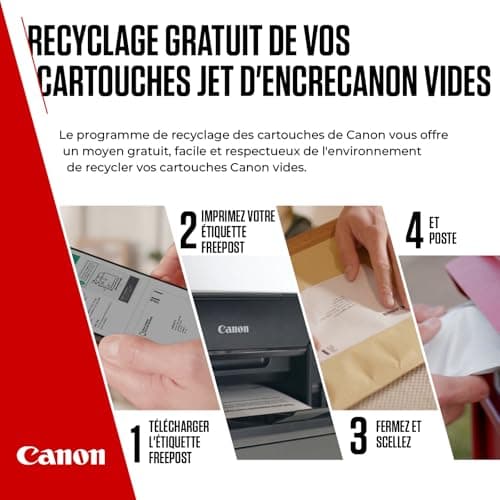 Canon Pack Encre & Papier - PG-540/CL-541 Cartouches d'encre Authentiques pour imprimante - 2 Packs (1x Noir, 1x Couleur) & Papier Photo 4x6 (50 x Feuilles) - Compatible avec l'imprimante PIXMA