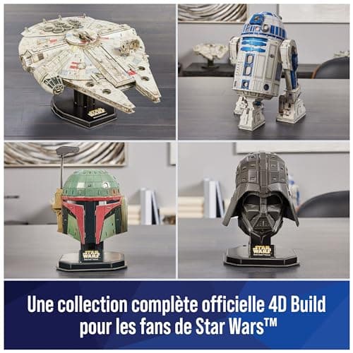 4D BUILD - Puzzle 3D Star Wars - Maquette Star Wars 223 Pièces - Faucon Millenium Inspiré de la Saga - Puzzle Adulte - Jeu de Construction à Collectionner - Jouet adulte - Jeu Enfant 12 ans et +