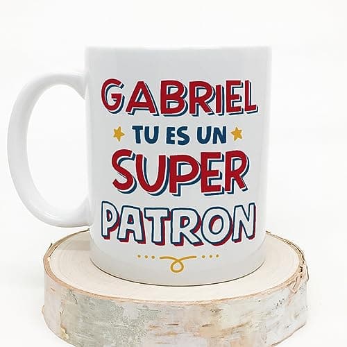 Mugffins Tasses Personnalisables pour PATRON homme - En Français - Cadeau Personalisé- Tu es Super - 11 oz / 330 ml