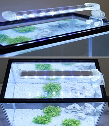 BPS Lampe d'aquarium LED Submersible pour Plantes, Lumière Blanche et Bleue 12w 400 x 40 mm