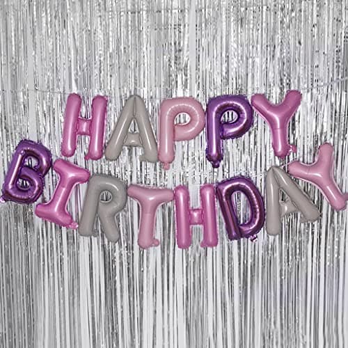Ballons 18e anniversaire décoration fille ballon violet 18 ans décoration d'anniversaire fille Happy Birthday 18 anniversaire décoration fille ballon
