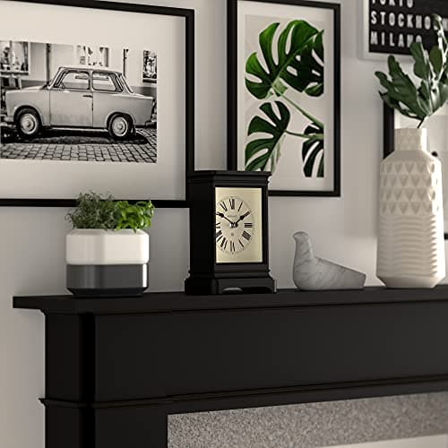 NEWGATE® Time Lord Mantel Clock - Complément Parfait pour Votre Chambre à Coucher - Bureau - Salon - Horloge Traditionnelle - Classique - Horloge de Bureau (Noir)