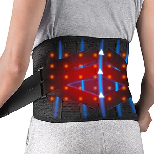 HONGJING Ceinture de compression sans fil avec coussin chauffant pour hernie discale et soulagement de la douleur scoliose (M)