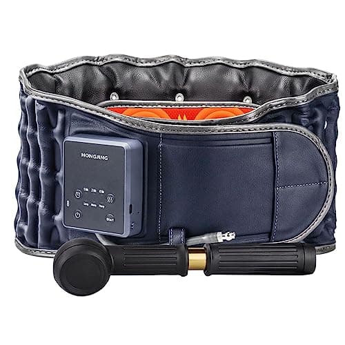 HONGJING Ceinture de décompression dorsale avec chauffage et massage pour un soulagement instantané des douleurs dorsales - Ceinture de soutien dorsal gonflable, taille unique pour les tailles 29-49