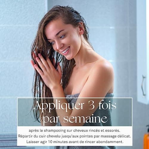 LUXÉOL - Masque Cheveux Antichute - Volume & Brillance - Diminue La Chute De Cheveux - Soin Cheveux Enrichi En Extrait De Kératine - Fabriqué En Europe - 200ml