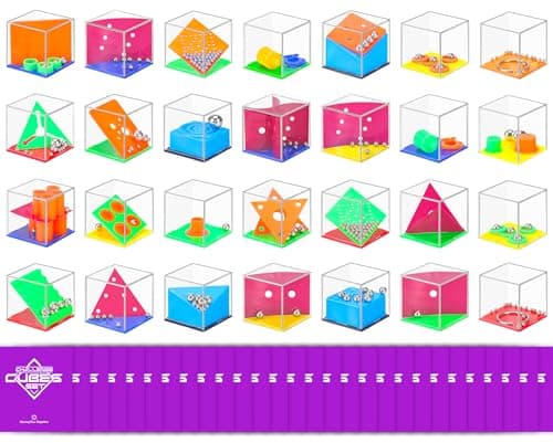 Gontence 28 Cubes Casse Tete Enfant avec 28 Pochettes Surprise - Jeux de Patience pour Enfants | Cadeau Anniversaire Enfant | Jeux Anniversaire | Cadeau de Noël |Jouet Pinata | Activités Scolaires