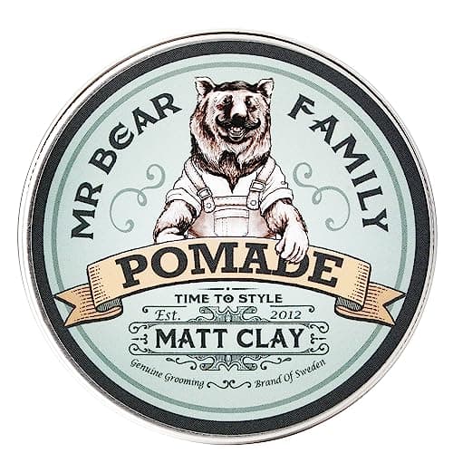 Matte Hair Pomade for Men – Medium Hold Water Based Mens Hair Styling Pomade Contains Volumising Kaolin Clay + Bentonite Clay – Non Greasy Texturising Matt Pomade for Effective Frizz Control 100ml