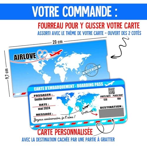 CARTE CADEAU VOYAGE (CARTE VOYAGE (Carte embarquement personnalisée))