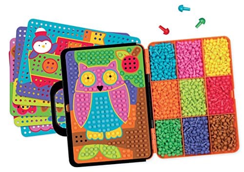Nathan - Clic Educ Mosaïques - jeu de société - jeu d'apprentissage et reconnaissance des couleurs - développe la motricité fine et la créativité - 675 pions - loisirs créatifs - enfant 4 ans