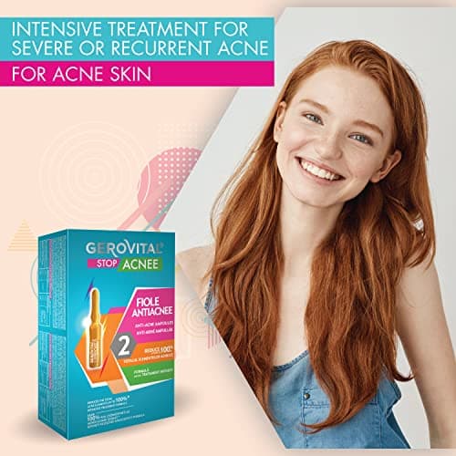 Sérum Anti-Acné Visage à l'Acide Salicylique et à la Niacinamide, Traitement Intensif pour Boutons, Idéal pour les Peaux Grasses, Gerovital Stop Acnee