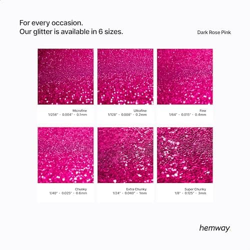 Paillettes Rose Foncé Ultra Scintillantes Paillettes Ongles Visage Festival Noël Halloween Maquillage Chunky 100g / 3.5oz