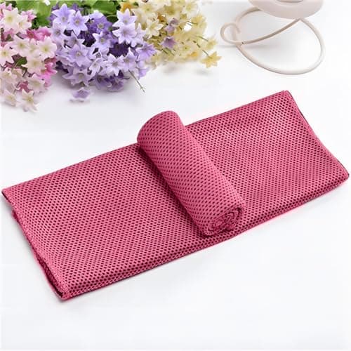 LuLiyLdJ Rouge Serviette Rafraichissante, Serviette de Refroidissement en Microfibre, Cooling Towel pour Fitness Gym Yoga
