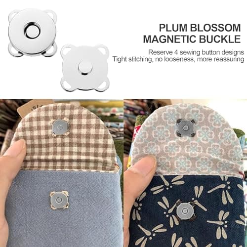 MisFun 30 Piecès Bouton Pression Aimanté, Fermoir Magnétique Bouton, Aimant Couture, Bouton Pression à Coudre, 14 mm et 18 mm, Pour Sacs à Main, Manteaux, Vestes, Coupe Vent, Sac à Dos