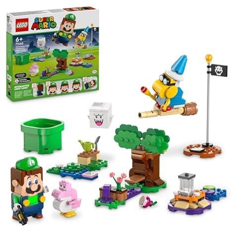 LEGO Super Mario Les Aventures de Luigi Interactif - Cadeau Nintendo pour Enfants Garçons et Filles Passionnés de Jeux Vidéo de 6 Ans et Plus - Set de Jardin - Bébé Yoshi Rose 71440