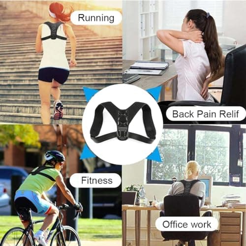 AEIOPRS 1 pcs Correcteur de Posture Respirant Réglable et Efficace Pour une Vie Sans Douleurs Dorsales Idéal pour Hommes et Femmes Redresseur de Dos pour un Maintien Optimal