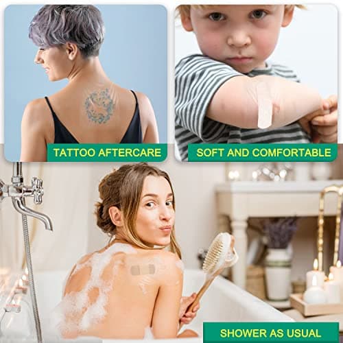 10CM x 10M Pansement Tatouage, Transparent Pansement Waterproof, Pansement Etanche,Pansement Tatouage Waterproof, Pansement Transparent Convient pour Sport Douche Protéger Tatouage