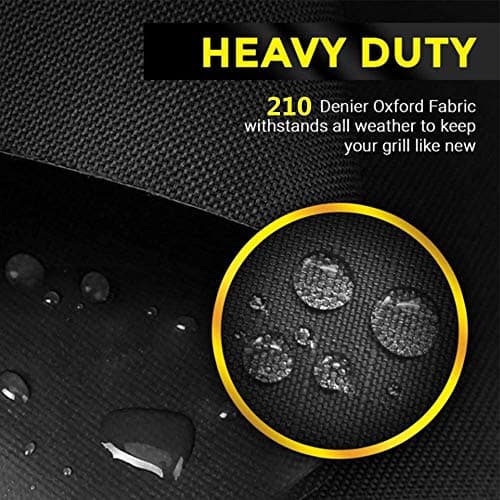 Nifogo Housse de Barbecue, BBQ Couverture Imperméable au Barbecue, Bache de Protection Barbecue Housse avec Poche et Cordon Ajustable, Anti-poussière Anti-UV et Durable (145x61x117cm)