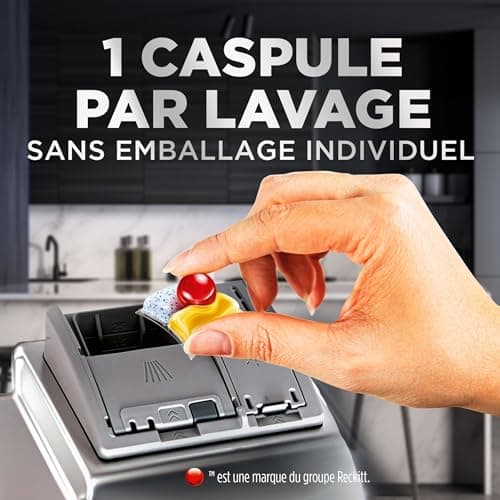 Finish Ultimate Infinity Shine Pastilles Lave-Vaisselle Citron, Imbattable contre les taches tenaces, 160 capsules