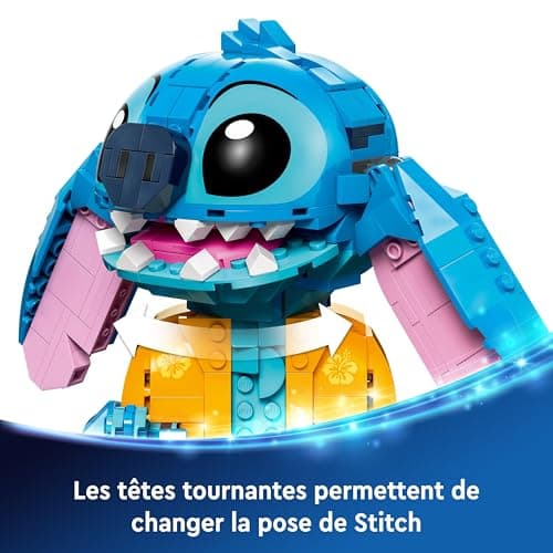 LEGO ǀ Disney Stitch, Jouet de Construction pour Enfants, Set avec Cornet de Glace, Figurine à Construire, Idée Cadeau pour Les Filles et Garçons Dès 9 Ans Fans du Célèbre Film Lilo et Stitch 43249