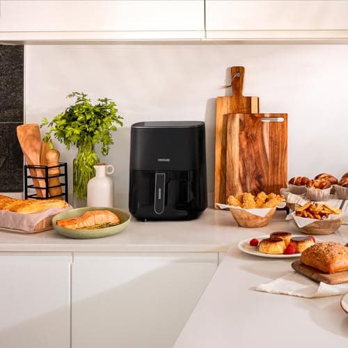 Cecotec Friteuse à Air sans Huile de 5,5 L Cecofry Fantastik Window 5500 Pack Fenêtre. 1500W, Technologie PerfectCook, 9 Modes de Cuisson, Tactile, Réglable 80-200oC, Fenêtre, Cuisson 60 min