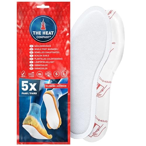 The Heat Company Semelles Chauffantes Adhésives - Extra Chaud - 8 Heures de Chaleur - Chaleur immédiate - autochauffante - purement Naturel - Small Taille: 36-40 - 5 Paires