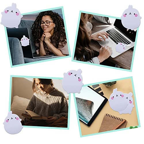 cobee Lot de 8 notes auto adhésives avec des animaux mignons Kawaii Lapin Bloc notes de dessin animé Bloc notes Marqueurs Drapeaux Étudiants Bureau à domicile Colocataires Cadeaux Onglet 160 feuilles