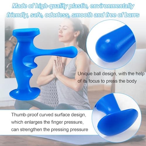 3pcs Set de Massage, Kit de Massage, Outil de Massage Des Tissus Profonds Massage Point Trigger Thérapeute Pouce Points Trigger, Rouleau Visage, pour Le Dos, Cou,Tete,Pieds, Bras et Jambes