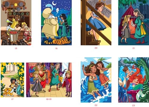 Coloriages mystères Disney - Petites princesses