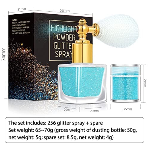 Spray Paillette Corps,MKNZOME Paillettes Visage Paillette Cheveux Imperméable Body Glitter Spray Maquillage Paillettes Femme pour Visage Cheveux Ongles Festival Fête