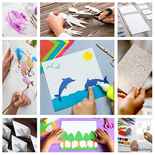 Cartone artigianale 300g / m2 - 50 Feuilles CARTA PREMIUM bianco puro - DIN A4-21 x 29,7 cm - carta per stampante bianca non stampata per fotografia, presentazioni, artigianato, scrapbooking