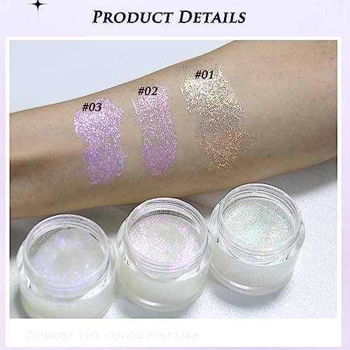 Paillettes Visage 40ml Glitter Body Gel Maquillage Festival Paillette pour Cheve Gel Paillettes Corps