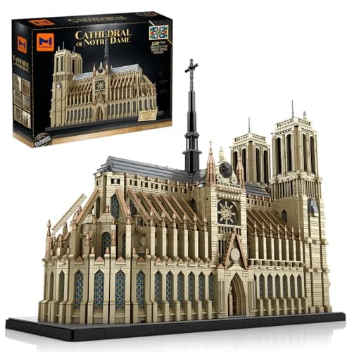 MISINI 66016 Kit de construction Notre-Dame de Paris, 8868 pièces, grande architecture, kit de modèle de construction de renommée mondiale pour adultes, modèle d'exposition à collectionner