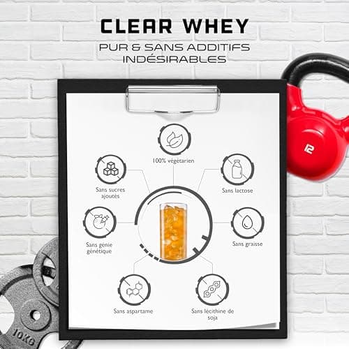 Clear Whey Isolate Protein Shake - Shake Protéiné Fruité & Rafraîchissant - Isolat De Protéines De Lactosérum De Haute Qualité (900g, Mangue Pêche)