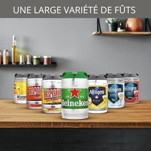 KRUPS BEERTENDER Machine à bière pression, Compatible avec les fûts de 5 L, Tireuse à bière, Pompe à bière, Indicateur température, Indicateur volume restant VB700800