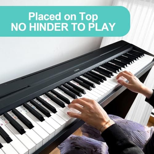 CPJJ 2pcs autocollants pour clavier de piano, pour les débutants 88 touches de piano partition faite