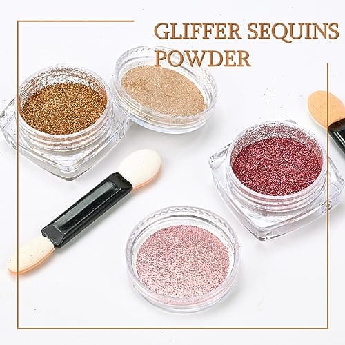 MKNZOME 12 BoîTe Poudre Chrome Ongle, Poudre Holographique Ongle Effet Miroir, Caméléon Poudre Pigment Pour Manucure Pou La DéCoration D'Art Ongle, Festival Visage Corps, Paillette Ongles Nail Art