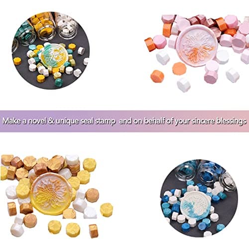 Joyeee Lot de 800 perles de cire, Sceaux de tampon pour embellir les enveloppes, les invitations de mariage, les lettres, les cartes de Thanksgiving, les idées cadeaux de Noël pour maman