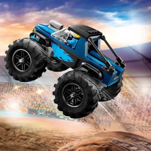 LEGO City Le Monster Truck Bleu, Jouet Camion Tout-Terrain et Minifigurine de Conducteur, Ensemble de Jeu Enfant Imaginatif, Cadeau Divertissant pour Garçons et Filles de 5 Ans ou Plus 60402