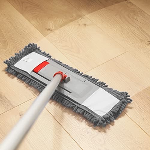 COM-FOUR® Housse de remplacement 4x pour essuie-sol - housse d'essuie-glace en microfibre chenille pour un nettoyage en profondeur de votre espace de vie (04 pièces - gris)