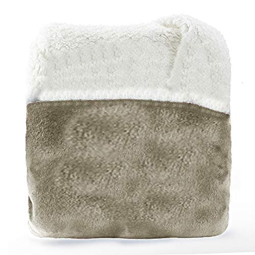 Flannel Hoodie Couverture Chaude Douce Robe Sweat Pull avec des Manches Velvet Épaisse Plaid Couverture, Sweat à Capuche Super Doux Chaud Confortable Taille Unique Gris