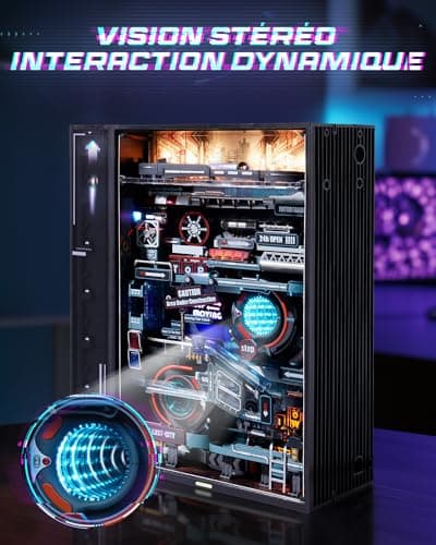 ROWOOD Circuit à Billes Monde Parallèle Kits de modélisme électrique pour adultes et enfants à construire, Puzzle 3D avec LED, Cyberpunk Miniature Ville avec Multi-Combinaison, Cadeau créatif pour lui